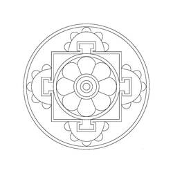 Easy Mandalas (Mandalas) coloring page #175434 to print and color
