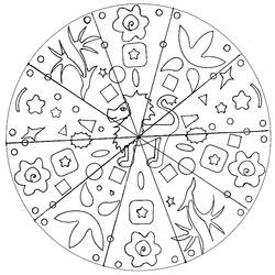 Easy Mandalas (Mandalas) coloring page #209869 to print and color