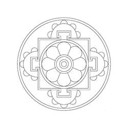 Easy Mandalas (Mandalas) coloring page #209884 to print and color