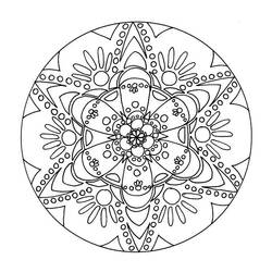 Coloring page: Flowers Mandalas (Mandalas) #117030 - Printable coloring pages