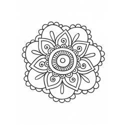 Coloring page: Flowers Mandalas (Mandalas) #117034 - Printable coloring pages