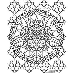 Coloring page: Flowers Mandalas (Mandalas) #117046 - Printable coloring pages