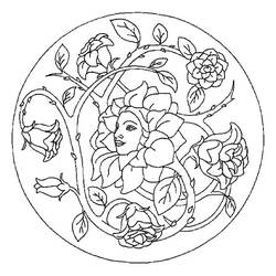 Coloring page: Flowers Mandalas (Mandalas) #117048 - Free Printable Coloring Pages