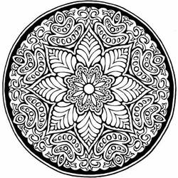 Coloring page: Flowers Mandalas (Mandalas) #117062 - Free Printable Coloring Pages