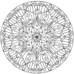 Coloring page: Flowers Mandalas (Mandalas) #117068 - Free Printable Coloring Pages