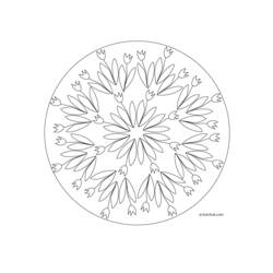 Coloring page: Flowers Mandalas (Mandalas) #117070 - Free Printable Coloring Pages