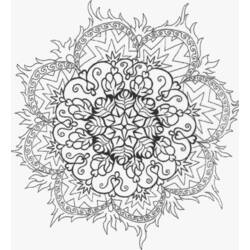 Coloring page: Flowers Mandalas (Mandalas) #117089 - Printable coloring pages
