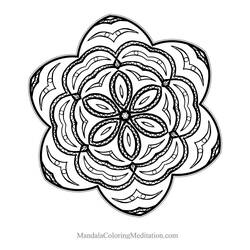 Coloring page: Flowers Mandalas (Mandalas) #117102 - Free Printable Coloring Pages