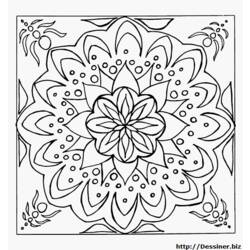 Coloring page: Flowers Mandalas (Mandalas) #117105 - Free Printable Coloring Pages