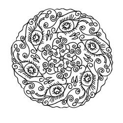 Coloring page: Flowers Mandalas (Mandalas) #117124 - Free Printable Coloring Pages
