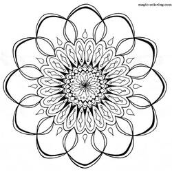 Coloring page: Flowers Mandalas (Mandalas) #117143 - Free Printable Coloring Pages