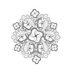 Flowers Mandalas (Mandalas) coloring page #172792 to print and color