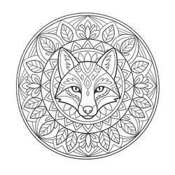 Fox Mandala (Mandalas) coloring page #221991 to print and color
