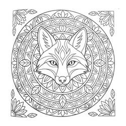 Fox Mandala (Mandalas) coloring page #221997 to print and color
