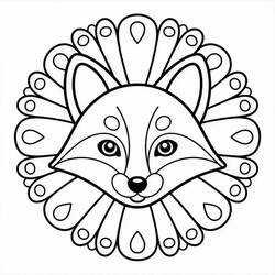 Fox Mandala (Mandalas) coloring page #222000 to print and color