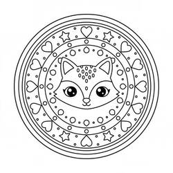 Fox Mandala (Mandalas) coloring page #222002 to print and color