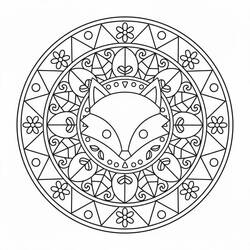 Fox Mandala (Mandalas) coloring page #222004 to print and color