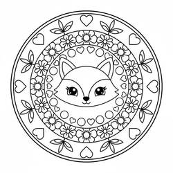 Fox Mandala (Mandalas) coloring page #222006 to print and color