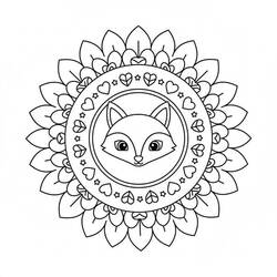 Fox Mandala (Mandalas) coloring page #222007 to print and color