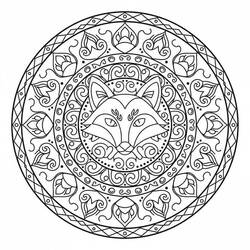 Fox Mandala (Mandalas) coloring page #222008 to print and color