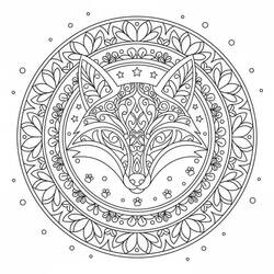 Fox Mandala (Mandalas) coloring page #222009 to print and color