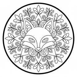 Fox Mandala (Mandalas) coloring page #222010 to print and color