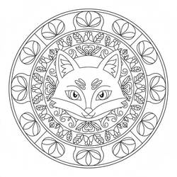Fox Mandala (Mandalas) coloring page #222011 to print and color