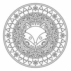 Fox Mandala (Mandalas) coloring page #222012 to print and color