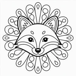 Fox Mandala (Mandalas) coloring page #222013 to print and color
