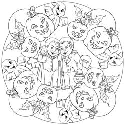 Coloring page: Halloween Mandalas (Mandalas) #202519 - Free Printable Coloring Pages