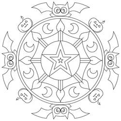 Coloring page: Halloween Mandalas (Mandalas) #202522 - Free Printable Coloring Pages
