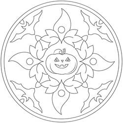 Coloring page: Halloween Mandalas (Mandalas) #202525 - Free Printable Coloring Pages