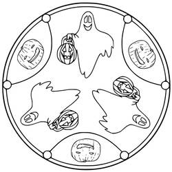 Coloring page: Halloween Mandalas (Mandalas) #202528 - Free Printable Coloring Pages