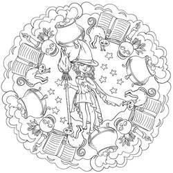 Coloring page: Halloween Mandalas (Mandalas) #202530 - Free Printable Coloring Pages