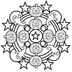 Coloring page: Halloween Mandalas (Mandalas) #202546 - Free Printable Coloring Pages