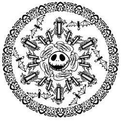 Coloring page: Halloween Mandalas (Mandalas) #202547 - Free Printable Coloring Pages