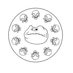 Coloring page: Halloween Mandalas (Mandalas) #202548 - Free Printable Coloring Pages