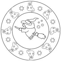 Coloring page: Halloween Mandalas (Mandalas) #202549 - Free Printable Coloring Pages