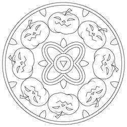 Coloring page: Halloween Mandalas (Mandalas) #202552 - Free Printable Coloring Pages