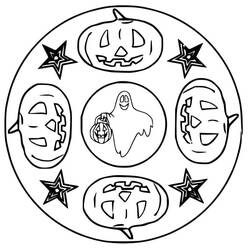 Coloring page: Halloween Mandalas (Mandalas) #202553 - Free Printable Coloring Pages