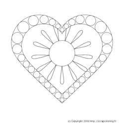 Coloring page: Heart Mandalas (Mandalas) #116686 - Printable coloring pages