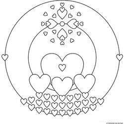 Coloring page: Heart Mandalas (Mandalas) #116718 - Printable coloring pages