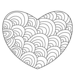 Heart Mandalas (Mandalas) coloring page #171007 to print and color