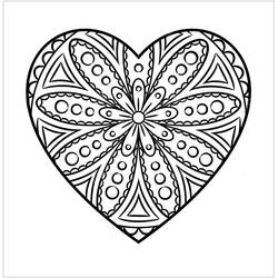 Heart Mandalas (Mandalas) coloring page #171008 to print and color