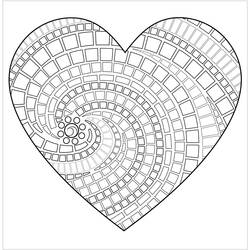 Heart Mandalas (Mandalas) coloring page #171010 to print and color