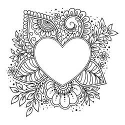 Heart Mandalas (Mandalas) coloring page #171014 to print and color