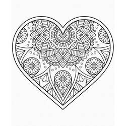 Heart Mandalas (Mandalas) coloring page #171016 to print and color