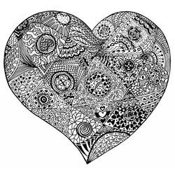 Heart Mandalas (Mandalas) coloring page #171017 to print and color