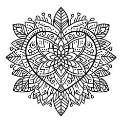 Heart Mandalas (Mandalas) coloring page #218165 to print and color