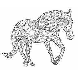 Coloring page: Horse Mandalas (Mandalas) #213425 - Free Printable Coloring Pages